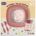Набір дитячого посуду Chicco Set Pappa 12 м+ Рожевий (16201.15)