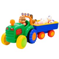 Розвиваюча іграшка Kiddi Smart Трактор з трейлером (063180)