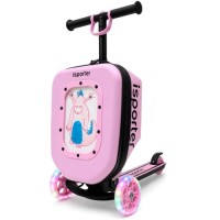 Самокат iSporter Travel 2в1 з валізою рожевий (K3_Pink)