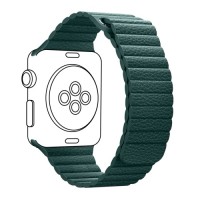 Ремінець до смарт-годинника Armorstandart Leather Loop для Apple Watch 42 (Series 11-10)/41/40/38 Forest Green (ARM53317)
