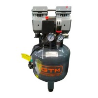 Компресор GTM ресивер 30л, 105л/хв, 0.75kW, 8бар, 220V, 2 циліндри, безмасляний (KAWL750-30L)