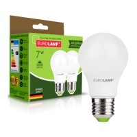 Лампочка Eurolamp LED A60 7W E27 3000K 220V акция 1+1 (MLP-LED-A60-07272(E))