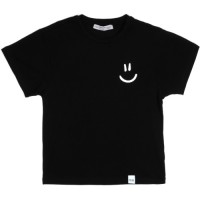 Футболка дитяча A-Yugi зі смайлом (7303-158G-black)