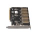 Контролер Frime PCI-E-5xM.2 (B Key) WCH382L (ECF-PCIEtoSSD010)