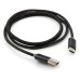 Дата кабель USB 2.0 AM to Type-C 1m LED black Vinga (VCPDCTCLED1BK)