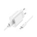 Зарядний пристрій HOCO C109A Fighter USB QC3.0 + cable Micro 5P White (6931474784827)