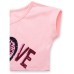 Набір дитячого одягу Breeze "LOVE" з паєток (9007-134G-beige)