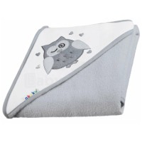 Рушник для купання дитячий Akuku з капюшоном 80x80см, сірий (A1238)