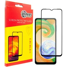 Скло захисне Dengos Full Glue Samsung Galaxy A04 black frame (TGFG-238)