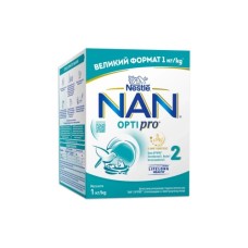 Дитяча суміш Nestle NAN 2 Optipro з 5 олігосахаридами та L. Reuteri від 6 місяців 1 кг (1000075)