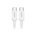 Дата кабель USB-C to USB-C 1.5m US264 18W ABS Cover White Ugreen (60519)