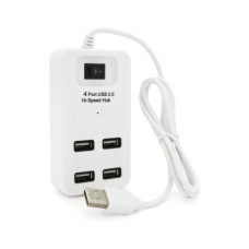 Концентратор Voltronic USB 2.0 to 4xUSB with power switch white (YT-HWS4-W)