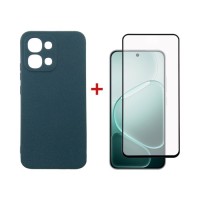 Чохол до мобільного телефона Dengos Carbon + glass Oppo A6 Pro Blue (DG-KM-187)