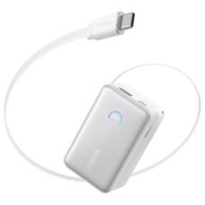 Батарея універсальна Anker Nano 10000mAh, 45W, Built-In USB-C Cable, white (A1638H21)