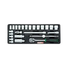 Набір інструментів Toptul з тріскачкою, в ложементі 3/8" 25шт. (GCAT2501)