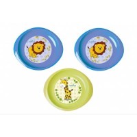 Набір дитячого посуду Nuvita тарелочки 6м+ 3шт. мелкие синие и салатовая (NV1428Blue)