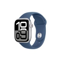 Смарт-годинник Apple Watch Series 10 GPS 42mm Silver Aluminium Case with Denim Sport Band - S/M (MWWA3QH/A)