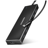 Концентратор AXAGON USB-C to 7xUSB 3.0 black (HUE-F7C)