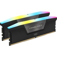 Модуль пам'яті для комп'ютера DDR5 64GB (2x32GB) 6000 MHz Vengeance RGB Black Corsair (CMH64GX5M2B6000C40)