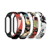 Ремінець до фітнес браслета Armorstandart комплект 4шт Xiaomi Mi Band 7/6/5 Superhero (ARM59728)