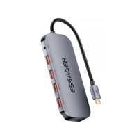 Концентратор Essager USB-C 11-in-1 USB 3.2 + USB 2.0 + HDMI + VGA + USB-C + RJ45 + SD/TF + audio (EHB11-FQ0G-Z)