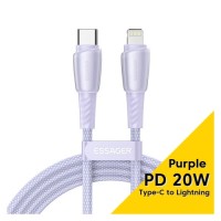 Дата кабель USB-C to Lightning 1.0m 3A purple Essager (EXCTL-CH05)