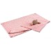Дитяча ковдра Luvena Fortuna флисовое з іграшкою-серветкою, рожеве (G8756)