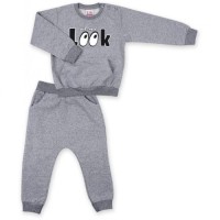 Набір дитячого одягу Breeze кофта зі штанами "Look" (8074-80B-gray)
