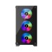 Корпус для ПК 1stPlayer X2-M-BK-4F1-PS-600FK-EU