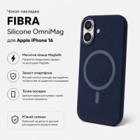 Чохол до мобільного телефона BeCover FIBRA Silicone OmniMag Apple iPhone 16 Deep Blue (716226)