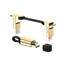 Дата кабель 6in1 inCharge X 0,14m 100W beige Rolling Square (X03WR)