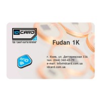 Смарт-карта Fudan 1K (чип FM11RF08, ISO14443A) белая (01-020)