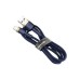 Дата кабель USB 2.0 AM to Lightning 2.0m 1.5A Cafule gold+blue Baseus (CALKLF-CV3)