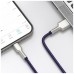 Дата кабель USB 2.0 AM to Lightning 1.0m 2.4A metal purple Baseus (CALJK-A05)