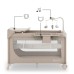 Дитячий манеж Kinderkraft с пеленатором Leody Up Beige (5902533930128)