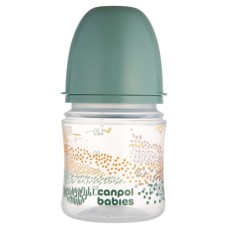 Пляшечка для годування Canpol babies Easystart MOUNTAINS антиколікова з широким отвором 120 мл зелена (35/242_gre)