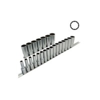 Набір торцевих головок Toptul торцевих на планці (довгі) 12-гр. 1/2" 23шт. (GAAQ1623U-12)