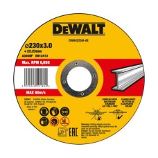 Круг відрізний DeWALT HIGH PERFORMANCE, сталь/труби та профілі/кольорові метали 230х3х22.23 мм (DWA4525IA)