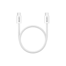 Дата кабель USB-C to USB-C 1.0m 60W Magnet Braided White Canyon (CND-CCMG60AB15W)