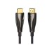 Кабель мультимедійний HDMI to HDMI 50.0m V2.0 Optical 4K 60Hz 18Gbps Dolby 7.1 PVC Black Zinc Alloy VENTION (ALABX)
