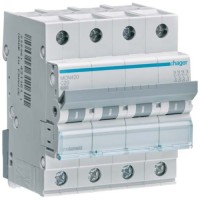 Автоматичний вимикач Hager 4-п. C 20A (6kA) 4M (B) (MCN420)