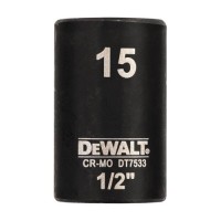 Торцева головка DeWALT IMPACT ударная короткая, 1/2" х 15 мм, шестигранная (DT7533)