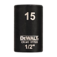Торцева головка DeWALT IMPACT ударная короткая, 1/2" х 15 мм, шестигранная (DT7533)