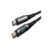 Дата кабель USB-C to USB-C 2.0m 100W Digital Display black Essager (ES-XCTT1-YDA01)
