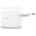 Зарядний пристрій Belkin 30W 2хUSB-С PD PPS white (WCB010VFWH)