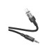 Кабель мультимедійний Lightning to 3.5mm M 1.0m UPA27 Spirit transparent Black HOCO (6942007612524)