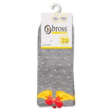 Шкарпетки Bross новорічні з дзвіночком (21248-0-6-gray)
