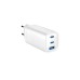 Зарядний пристрій Gembird USB-A + 2xType-C (PD18W + QC3.0 27W) white (TA-UC-PDQC65-01-W)