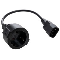 Кабель живлення C14 to Schuko 0.75mm2 Copper Vinga (VPCC14S75C)