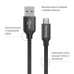 Дата кабель USB 2.0 AM to Micro 5P 2.0m black ColorWay (CW-CBUM009-BK)